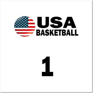 USA Basketball Number 1 T-shirt Design Posters and Art